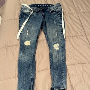 YoungLA Ripped Denim Jeans